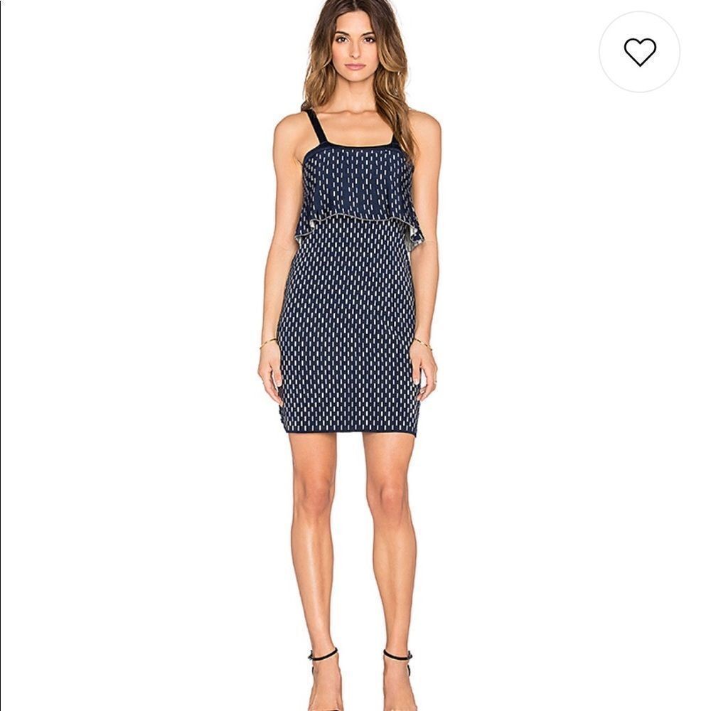Egrey FRILL STICKS DRESS NAVY BLUE‎ NWT
